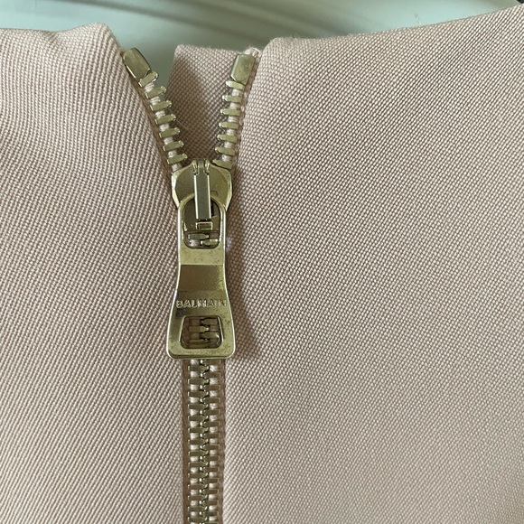 Balmain beige jumpsuit jumper gold buttons onesie sz 40 - Picture 8 of 11